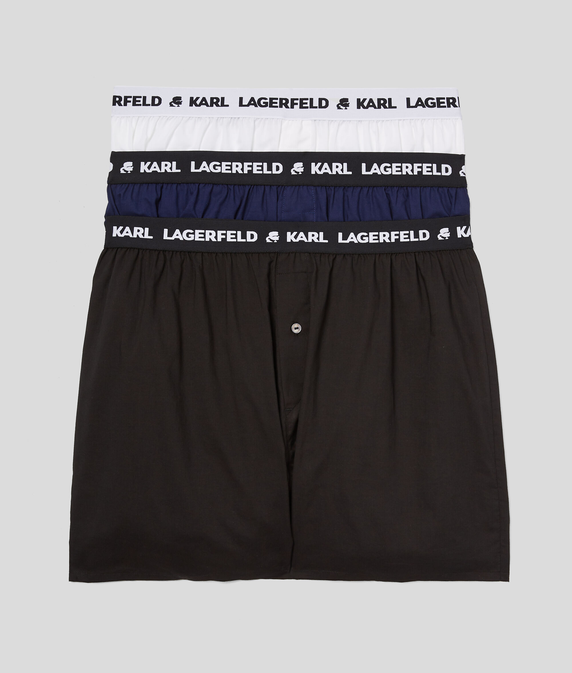 (image for) Top-Level KARL LOGO WOVEN BOXER SHORTS – 3 PACK